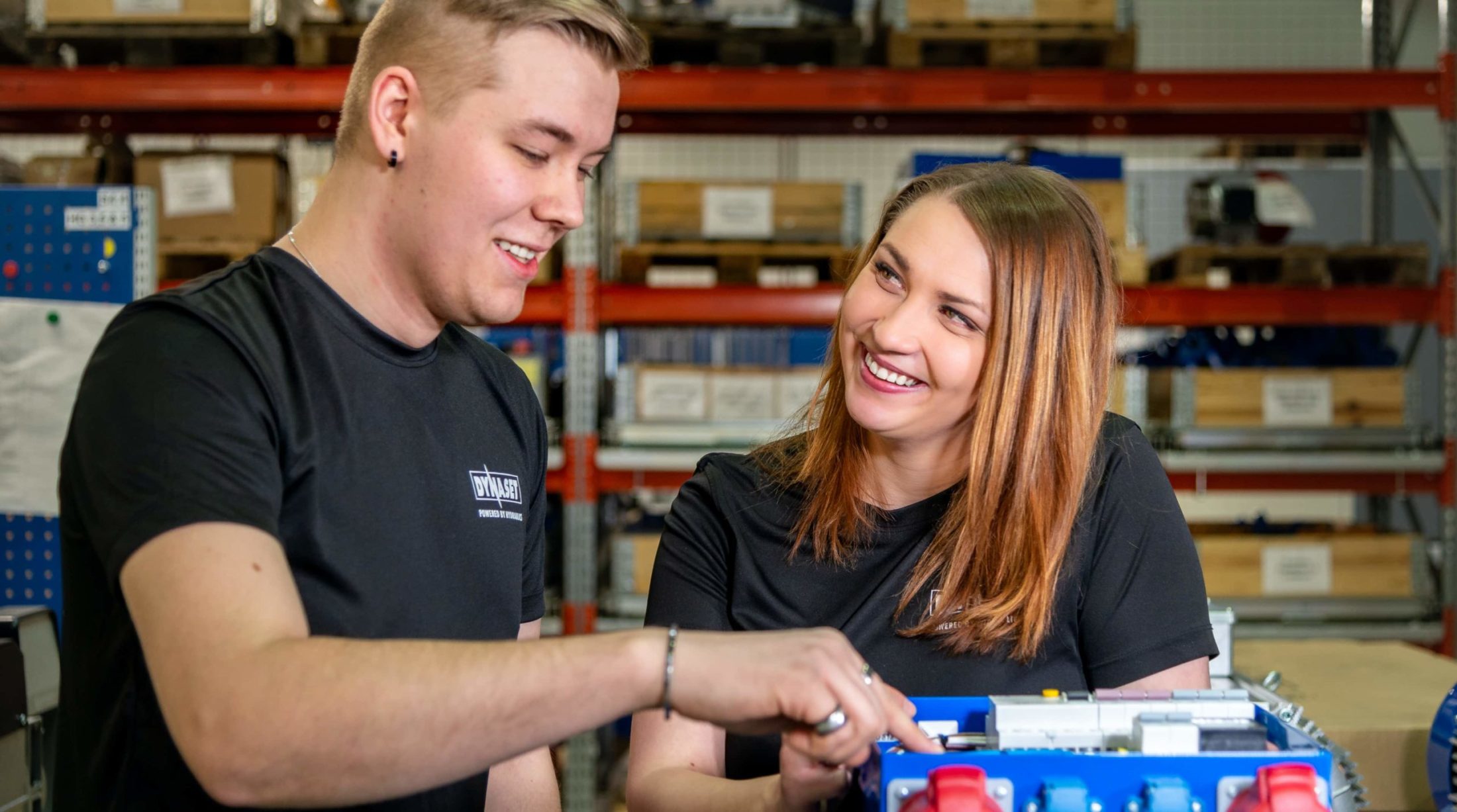 employees smiling