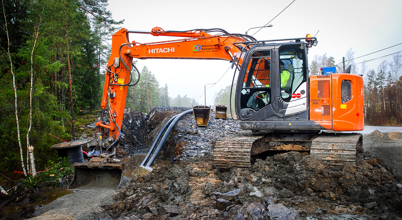 DYNASET HVB Hydraulic Vibra on Hitachi Excavator 1366x750px