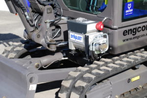 Dynaset HG65kVA Volvo mini excavator close