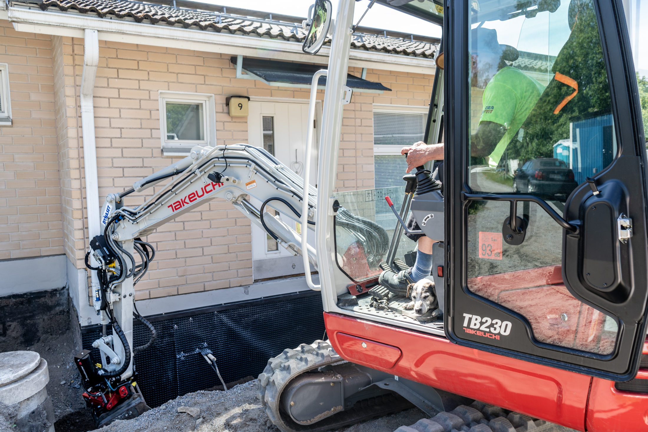 HVB Hydraulic Vibra Takeuchi TB230 row house construction Nokia 2 Print
