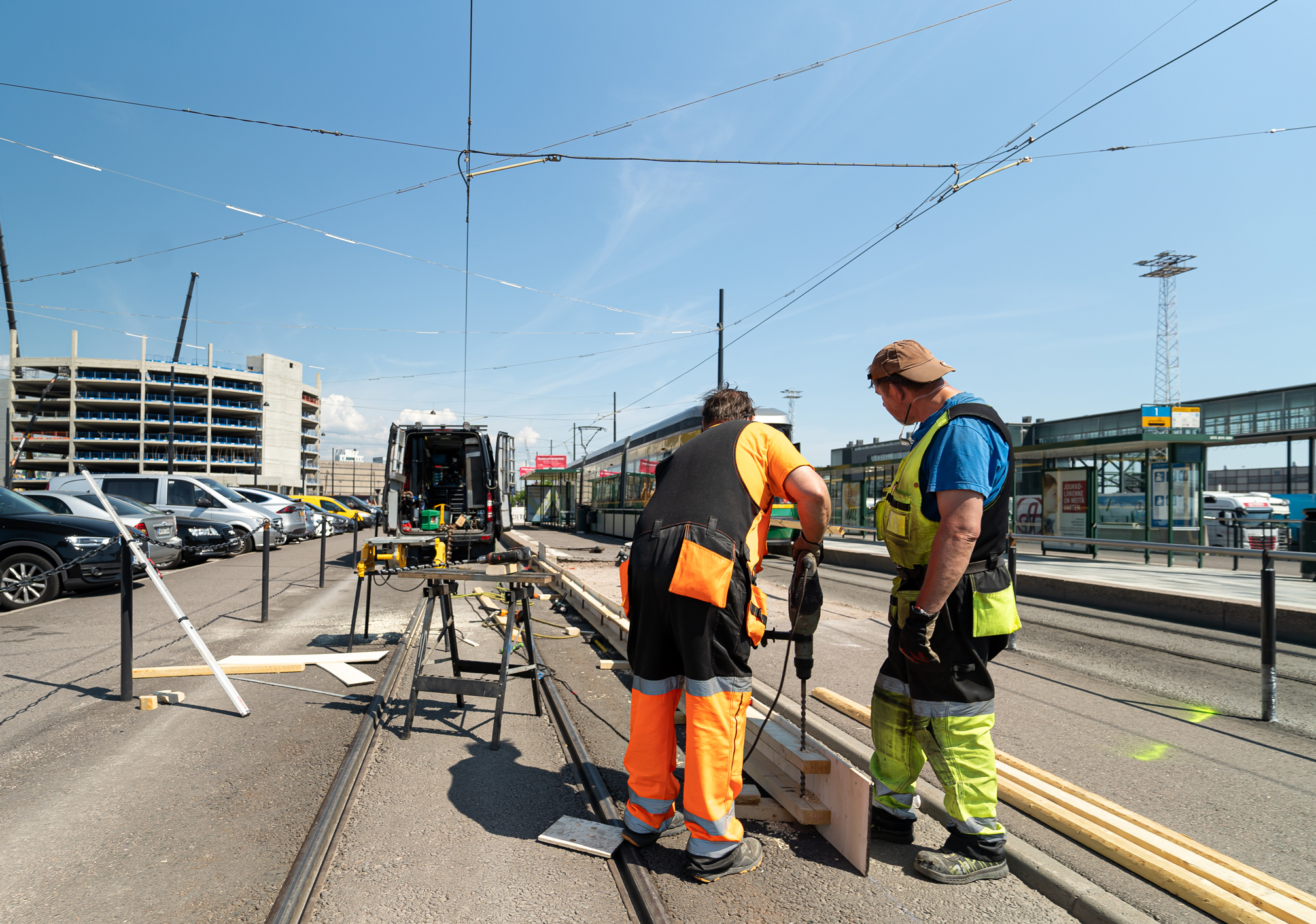 Dynaset tramway building site