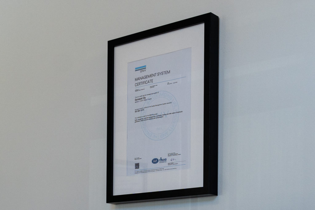 foto sobre el certificado ISO 9001:2015