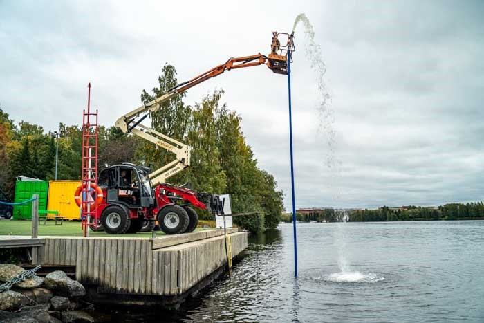 HSP3000 bombeando agua del lago. 